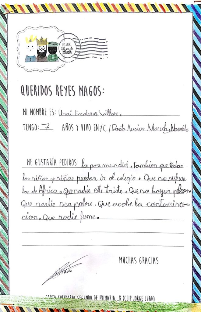 Plantilla carta Reyes Magos