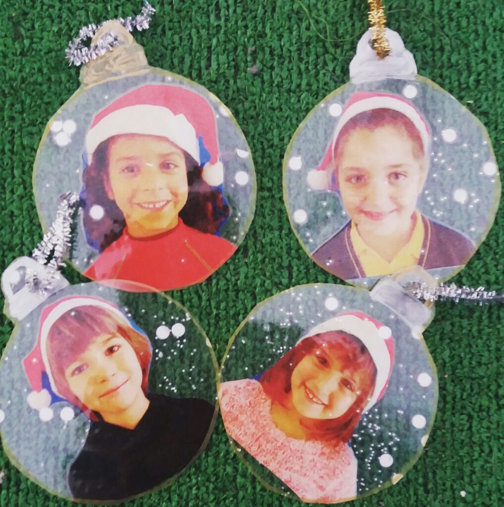 Manualidad bolas de navidad