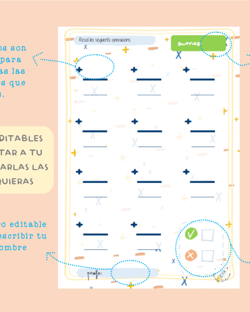 fichas editables