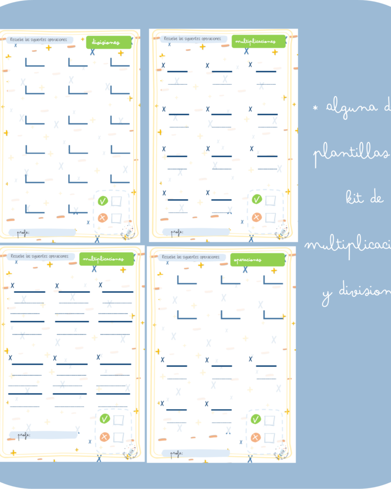 Kit editable de multiplicaciones y divisiones - Imagen 3