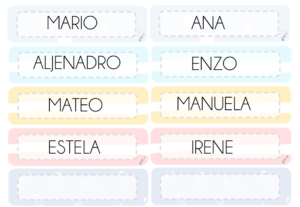 etiquetas nombres