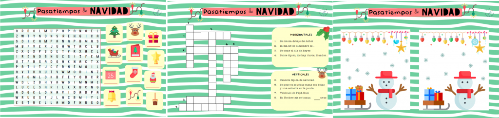 pasatiempos navidad