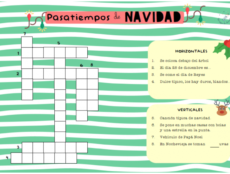 pasatiempos navidad