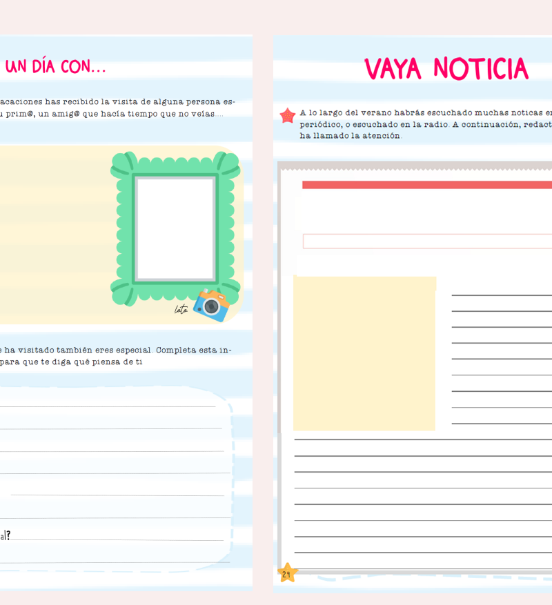 cuaderno vacaciones