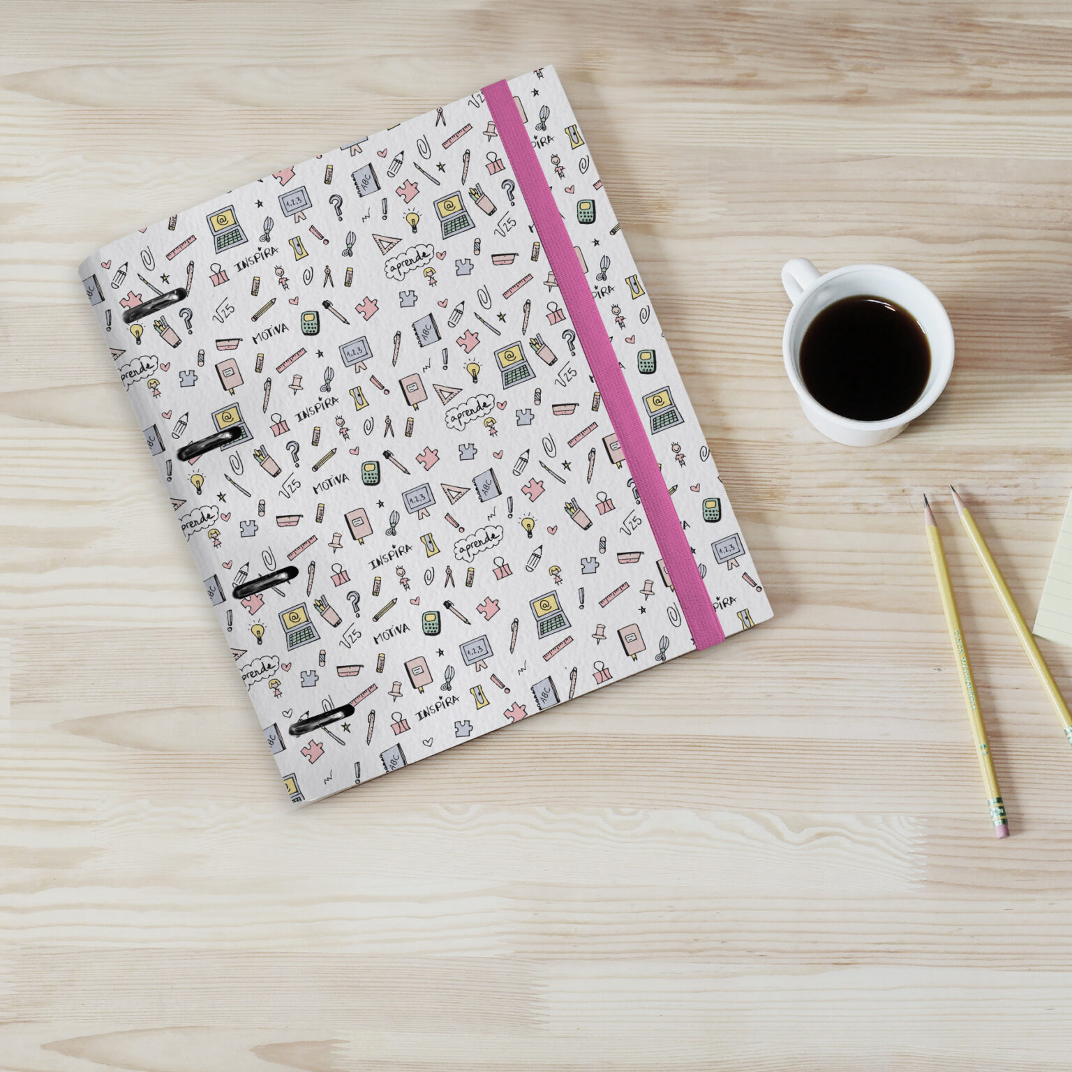 ARCHIVADOR + carpeta "inspira, motiva y aprende" ~ Una Pizca de