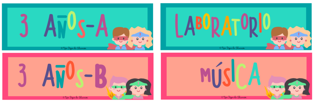 carteles aulas