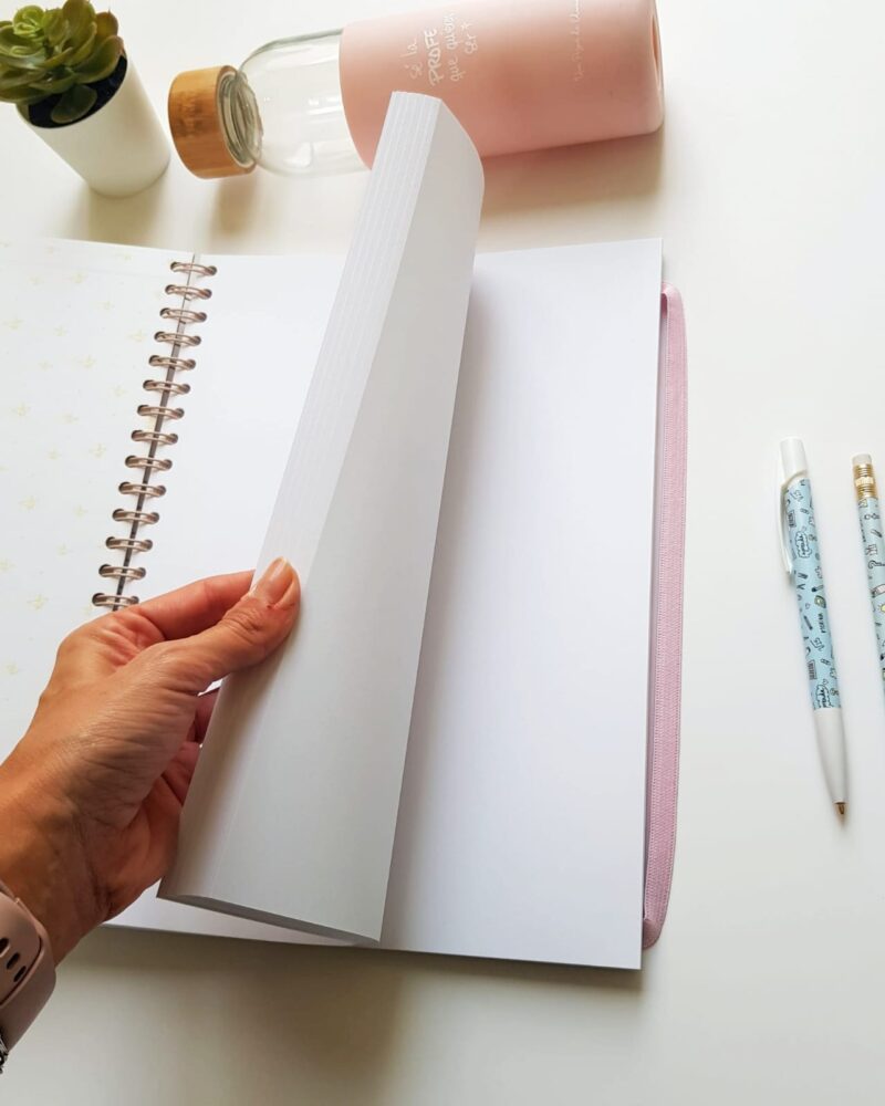 libreta folios blancos