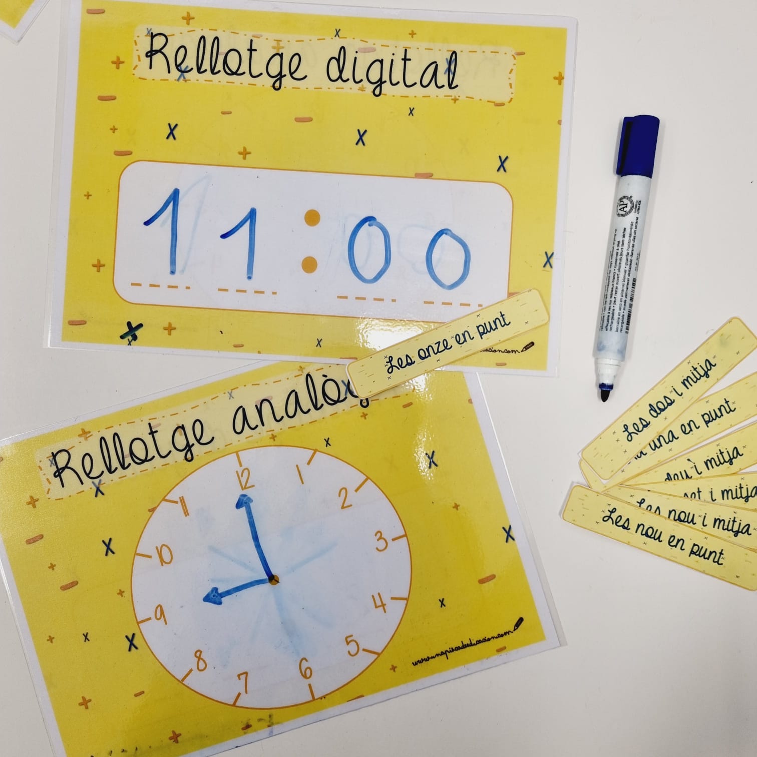 PLANTILLAS PARA TRABAJAR LAS HORAS