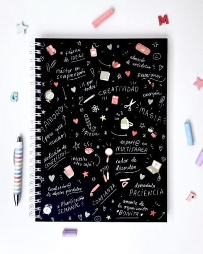 libreta negra para mestras