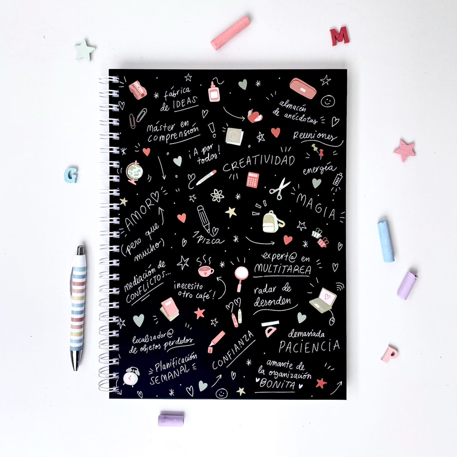 libreta negra para mestras