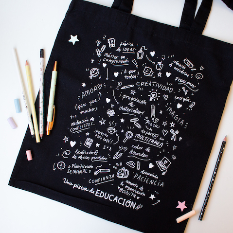 bolso de tela para profes