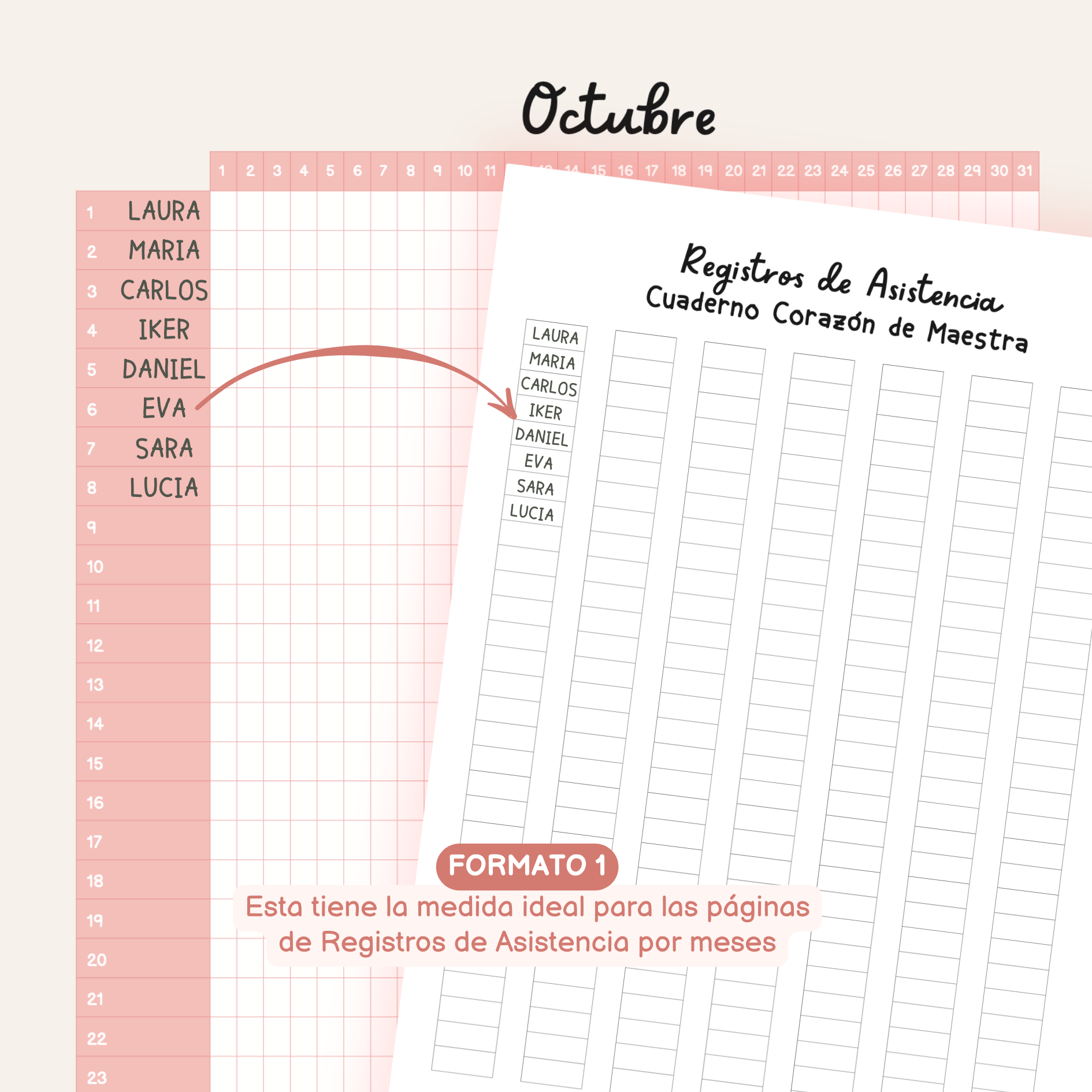 Listados editables cuaderno MAESTRA - Imagen 2