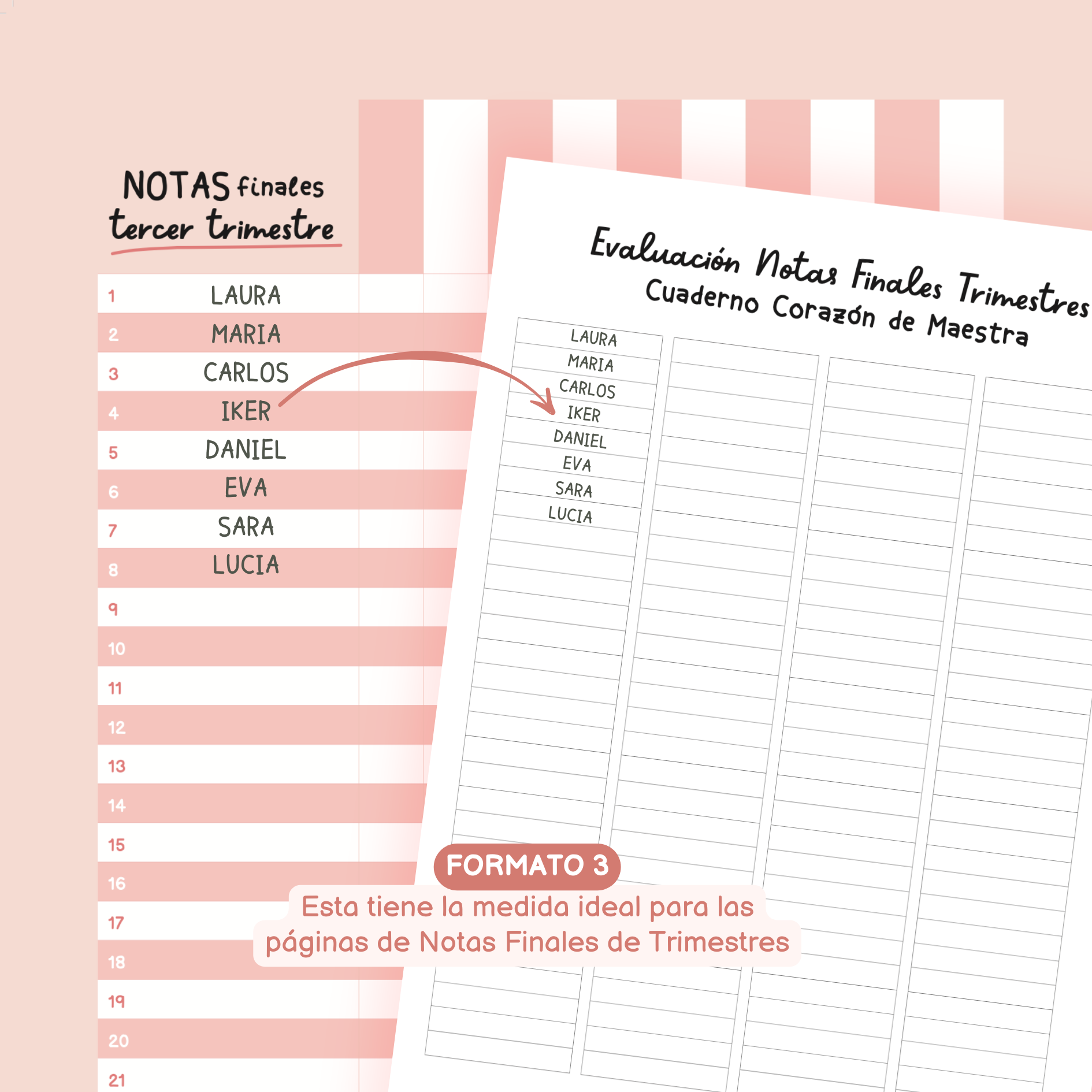 Listados editables cuaderno MAESTRA - Imagen 3