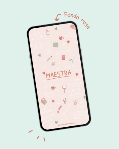 Fondo pantalla móvil para maestras
