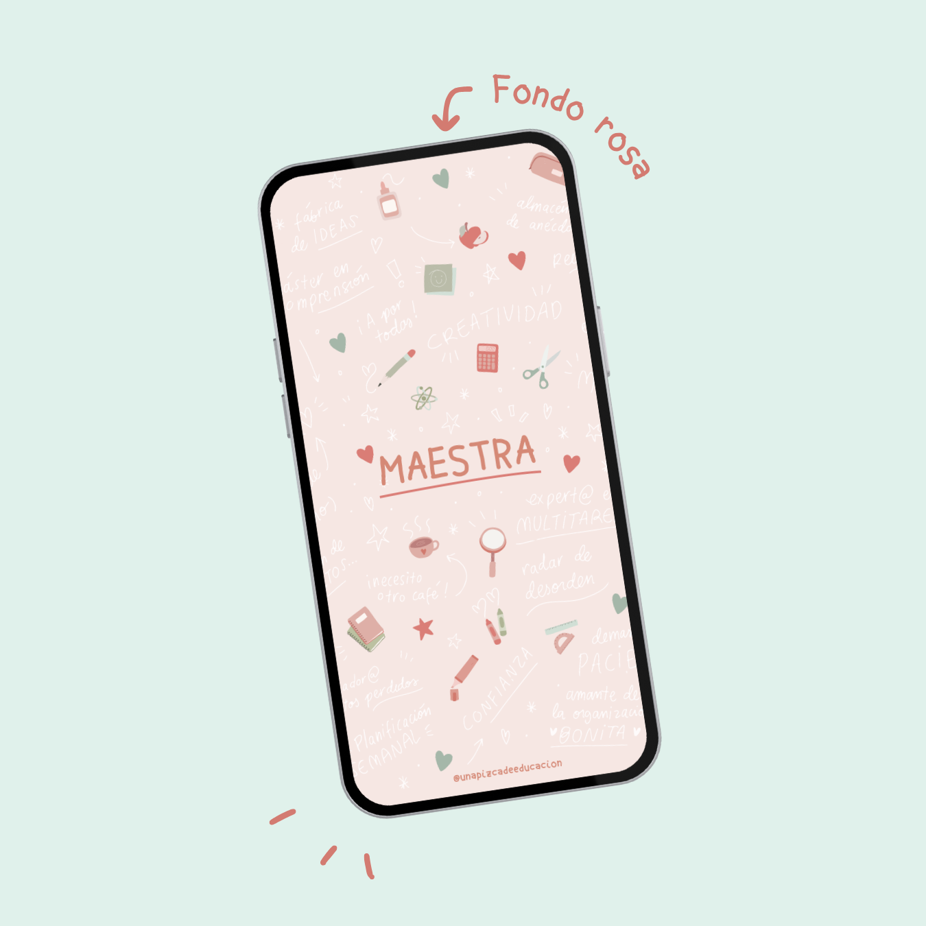Fondo pantalla móvil para maestras