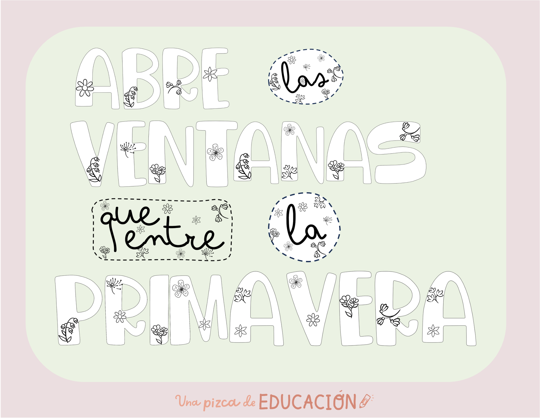 decoración aula primavera