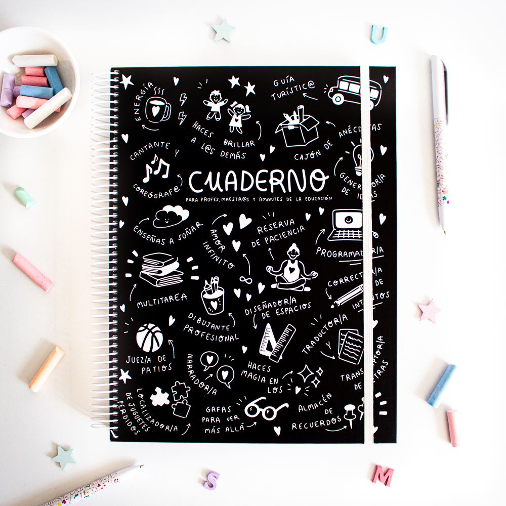cuaderno MAESTRA colección 25/26 NEGRO
