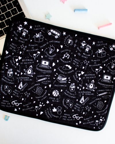 funda negra pc para maestras
