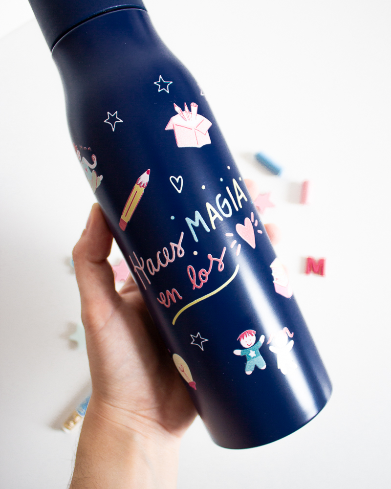 botella reutilizable bonita