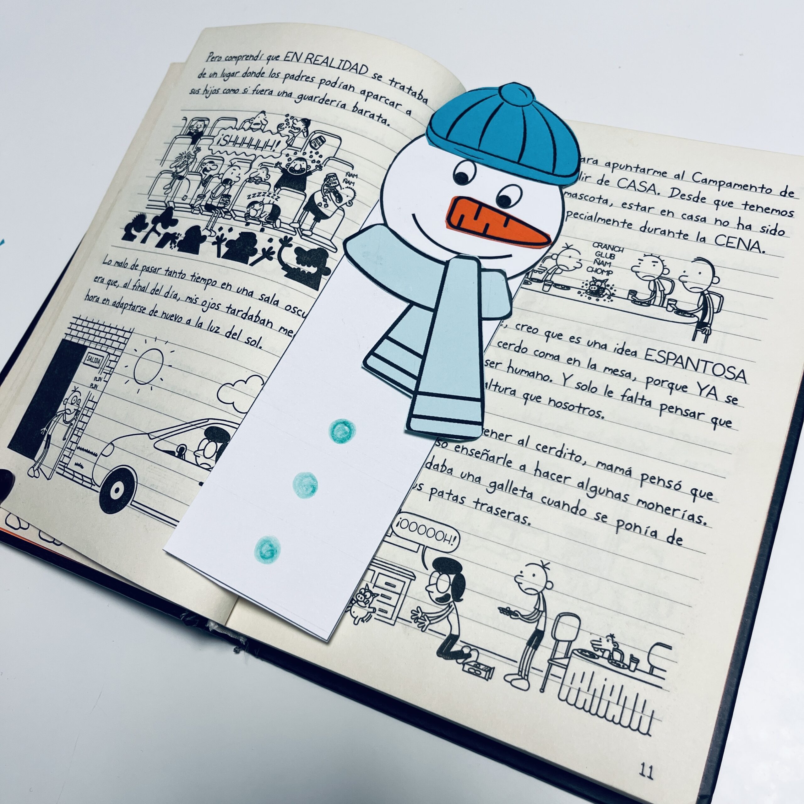 marcapáginas navideño