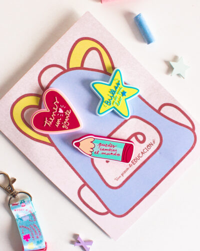 pack de pins para maestras