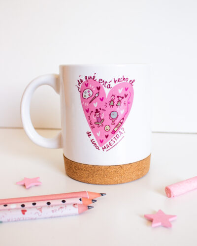 taza de qué está hecho el corazón de una maestra
