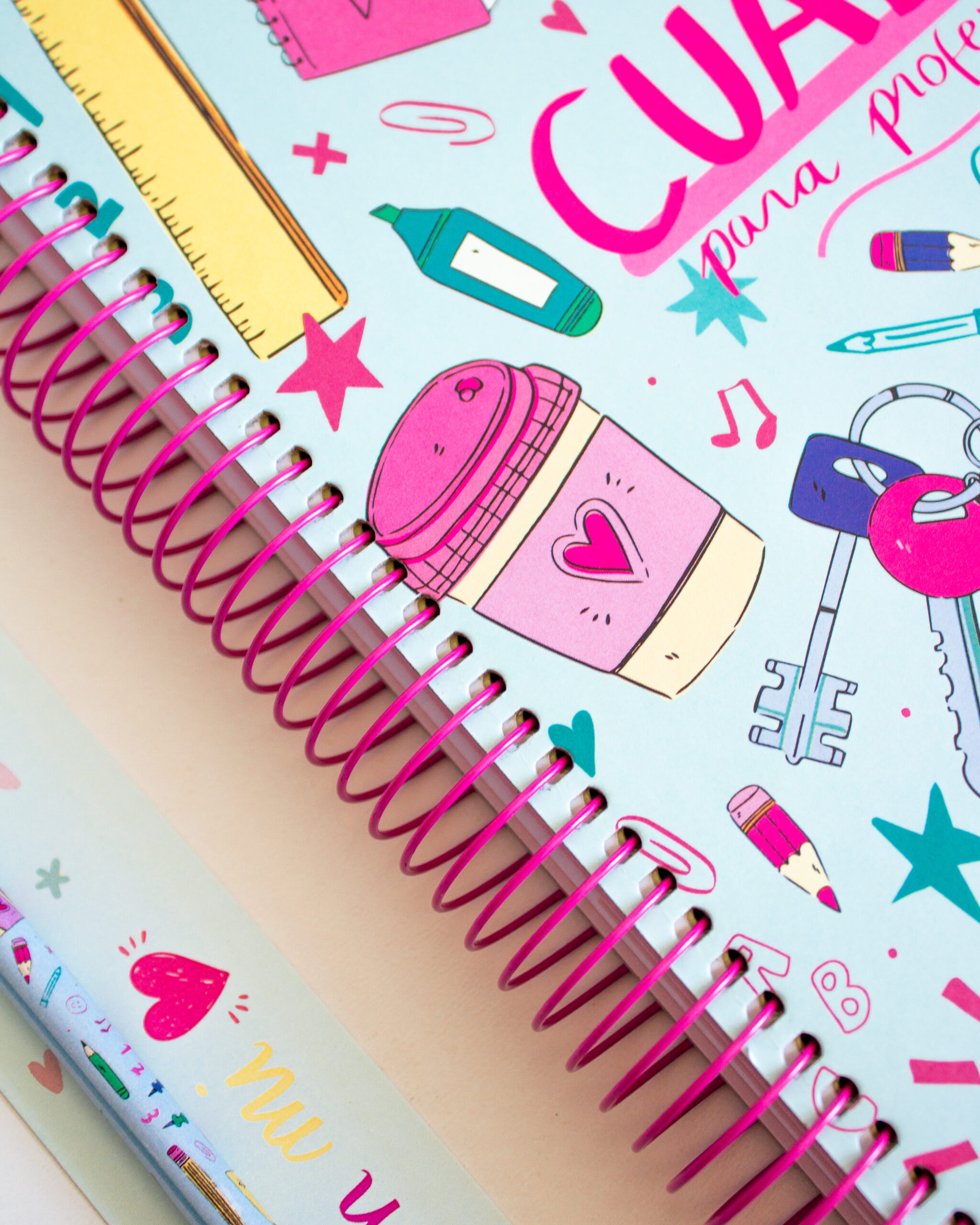 cuaderno turquesa profe