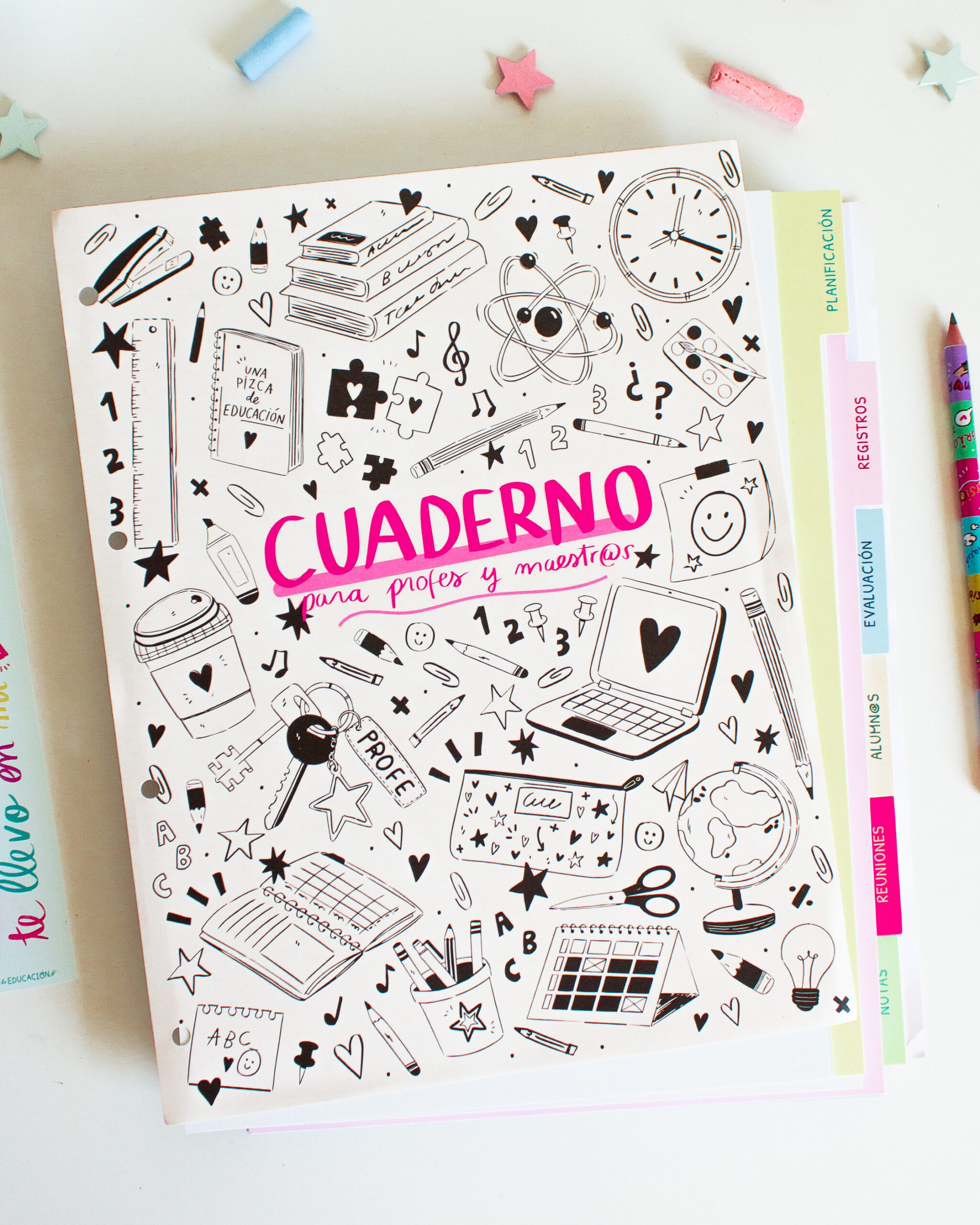 cuaderno retractilado para maestras y profes 26-27