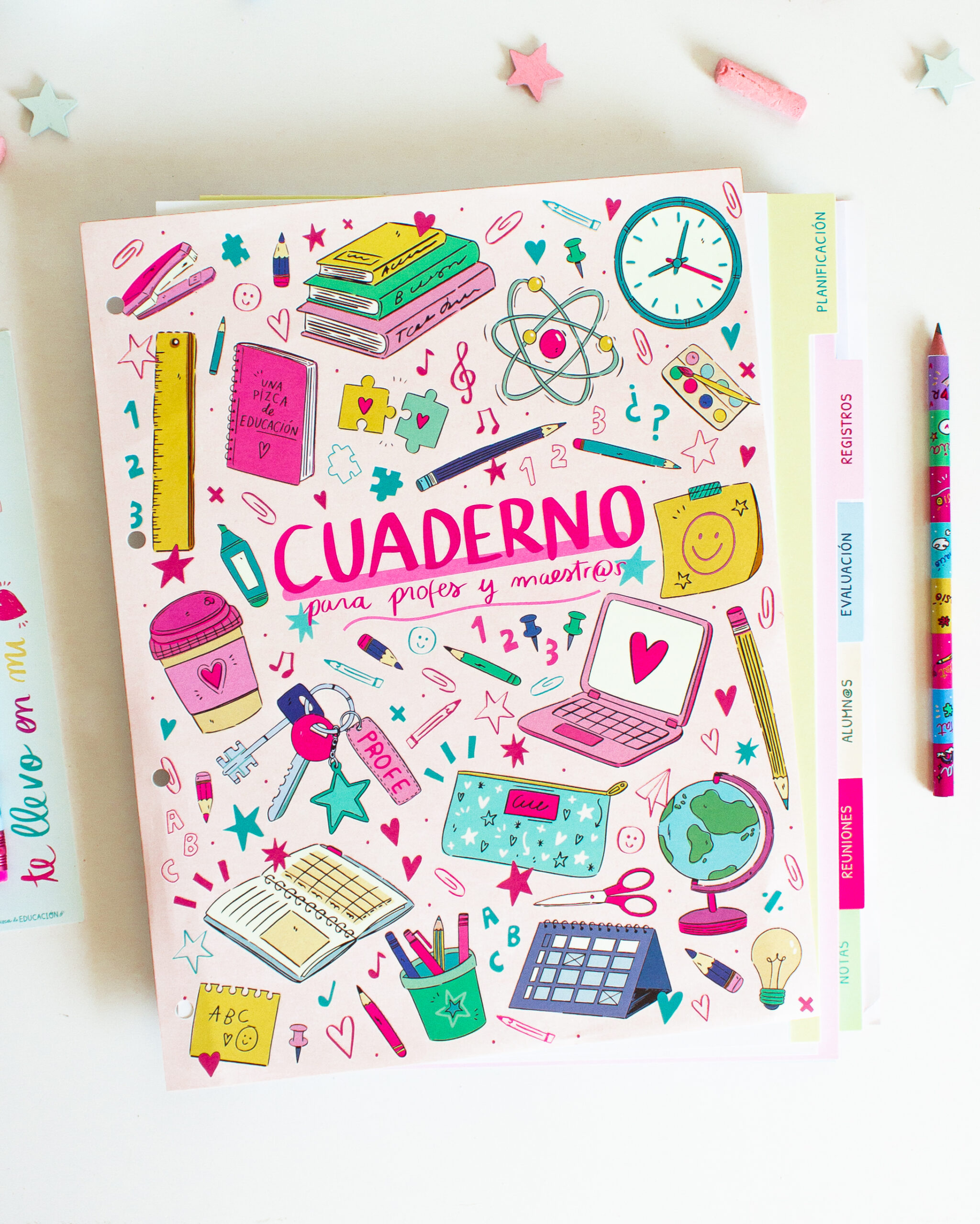 cuaderno retractilado para maestras y profes 26-27