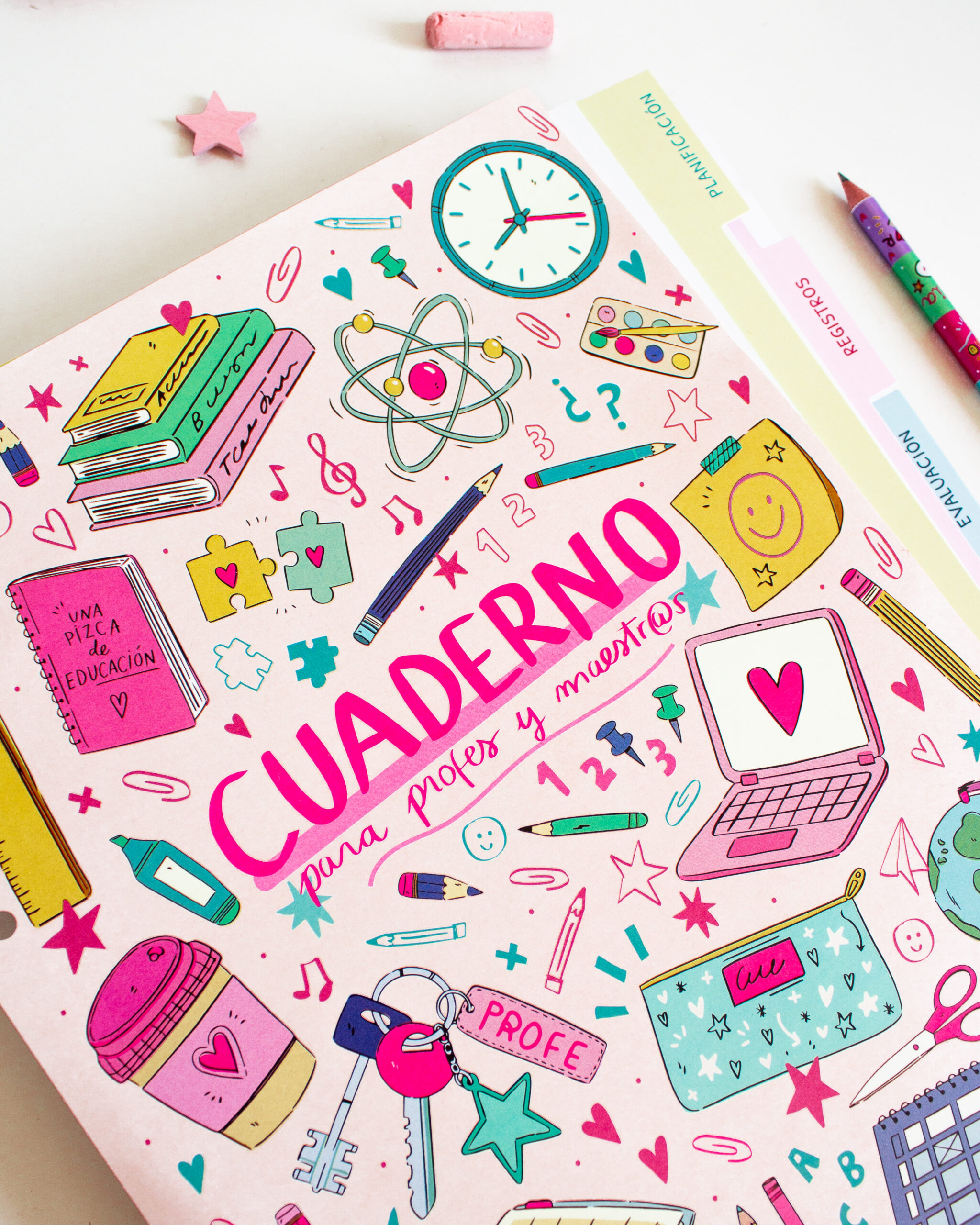 cuaderno retractilado para maestras y profes 26-27