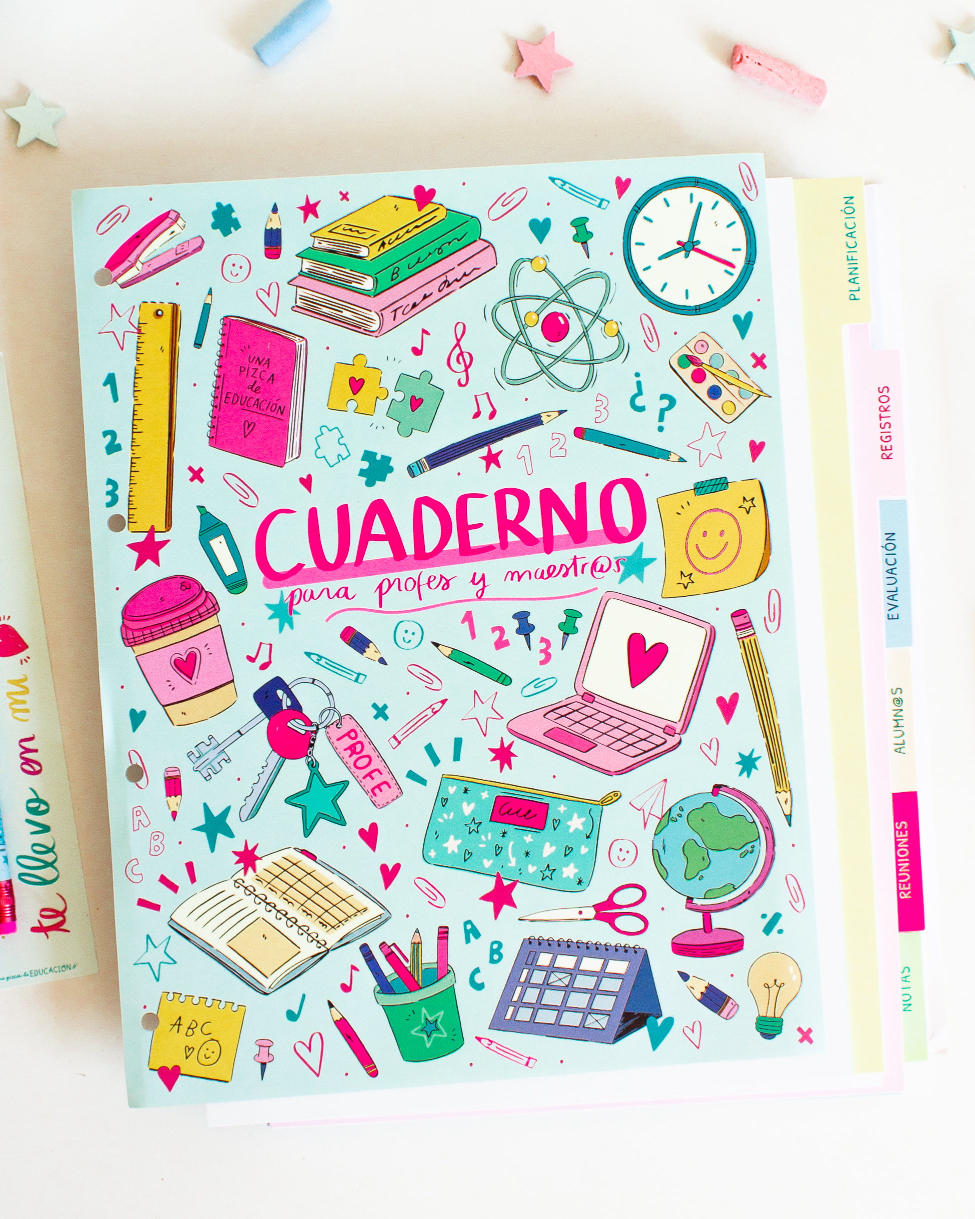 cuaderno retractilado para maestras y profes 26-27