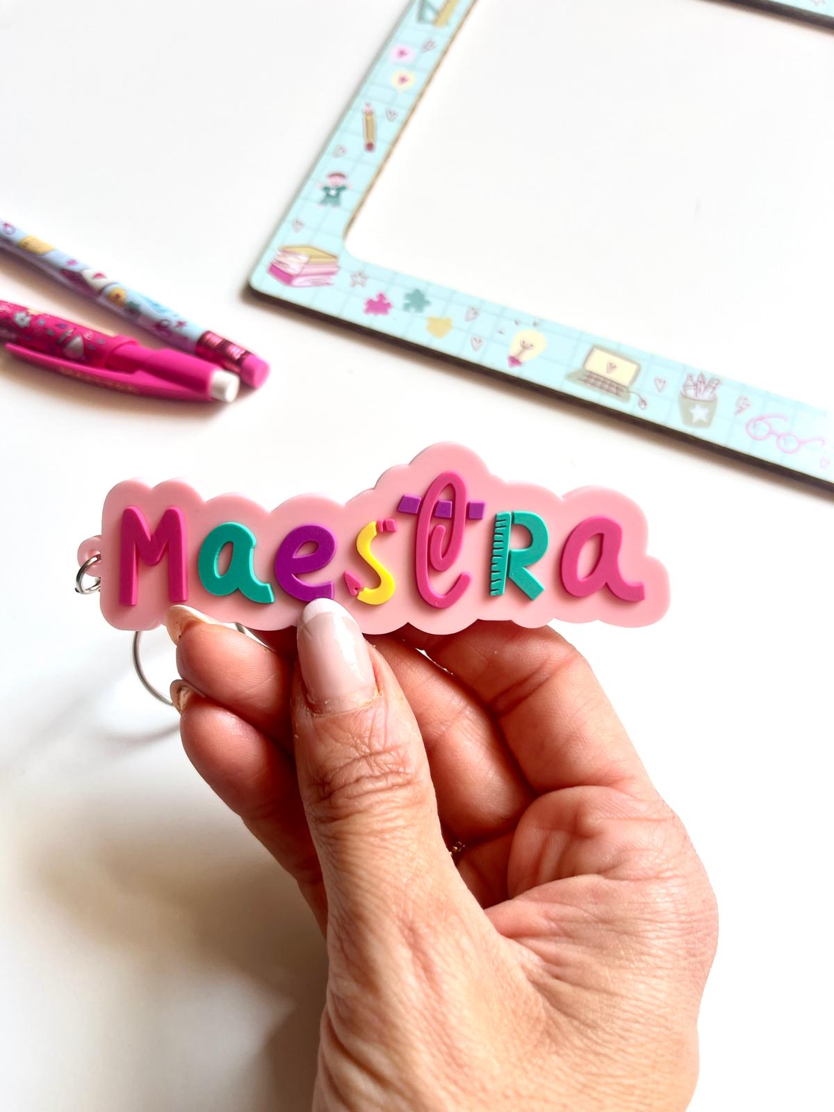 llavero maestra silicona