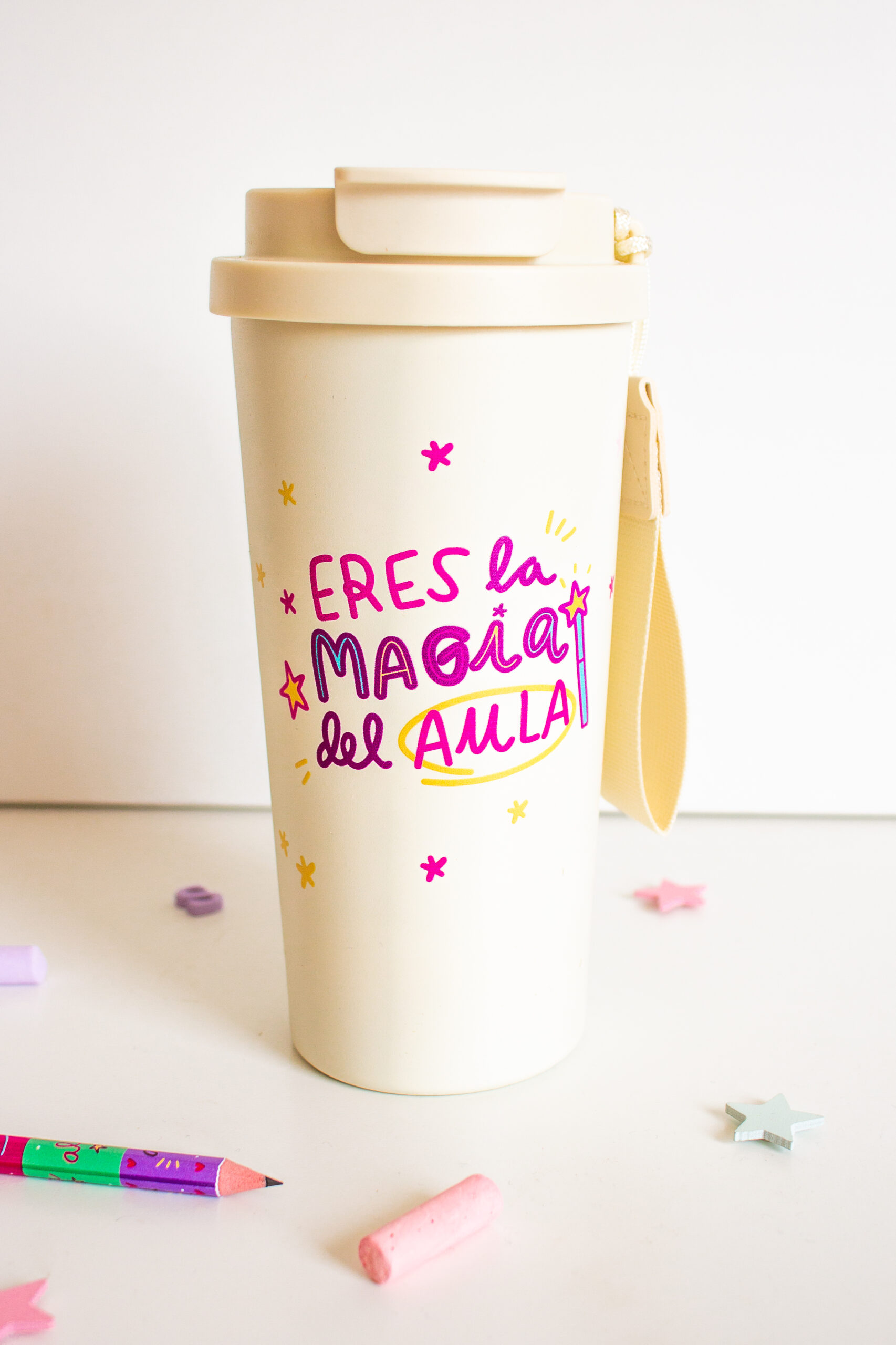 taza térmica eres la magia del aula