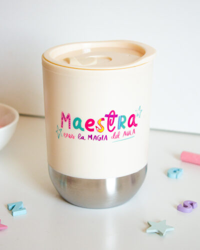 taza plástica maestra