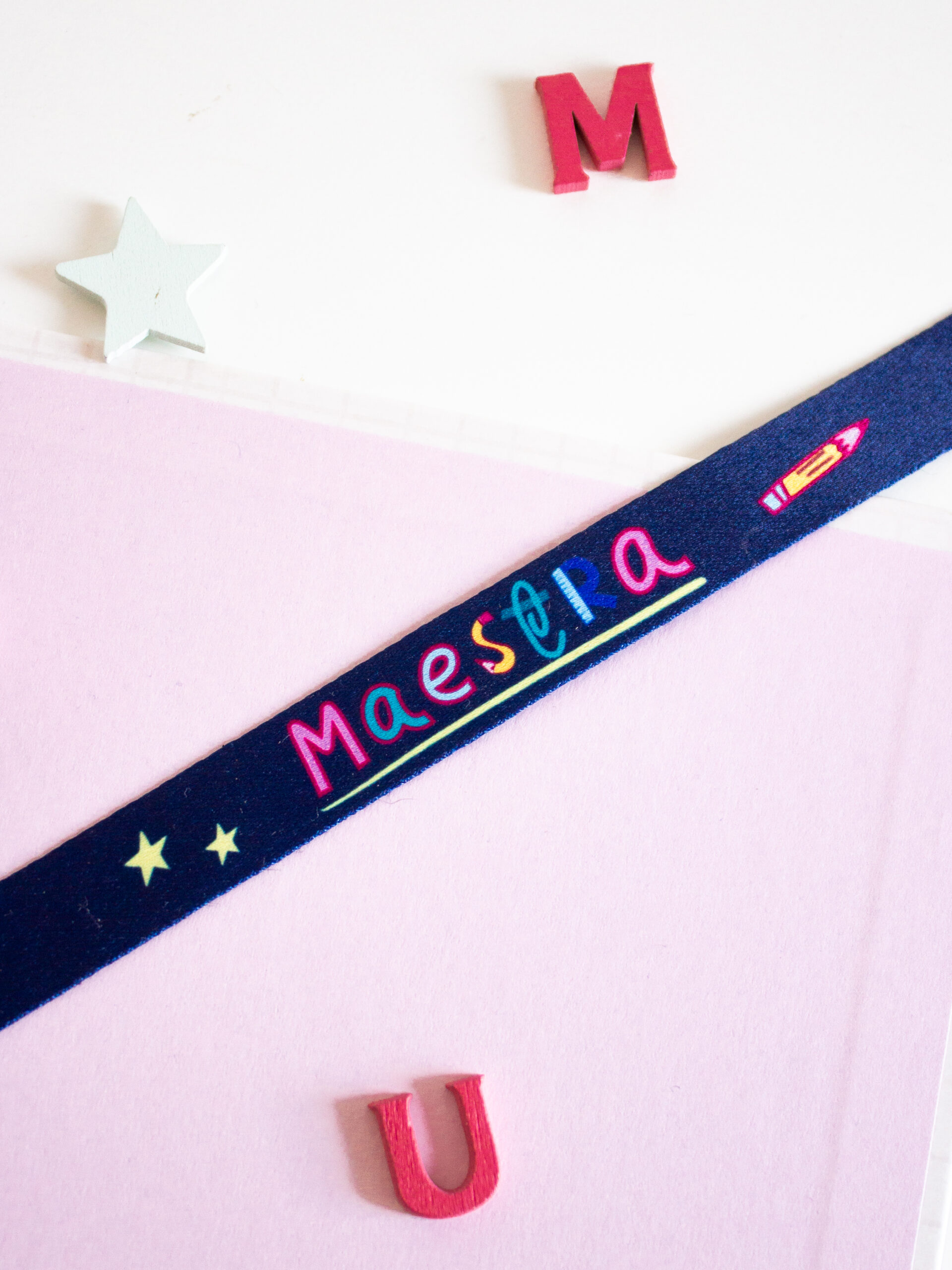 Pulsera tela MAESTRA color marino