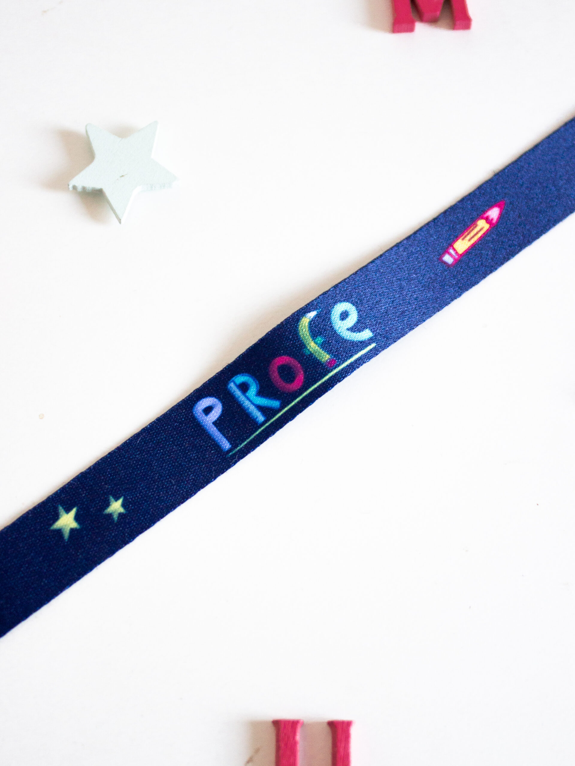 Pulsera tela PROFE color marino