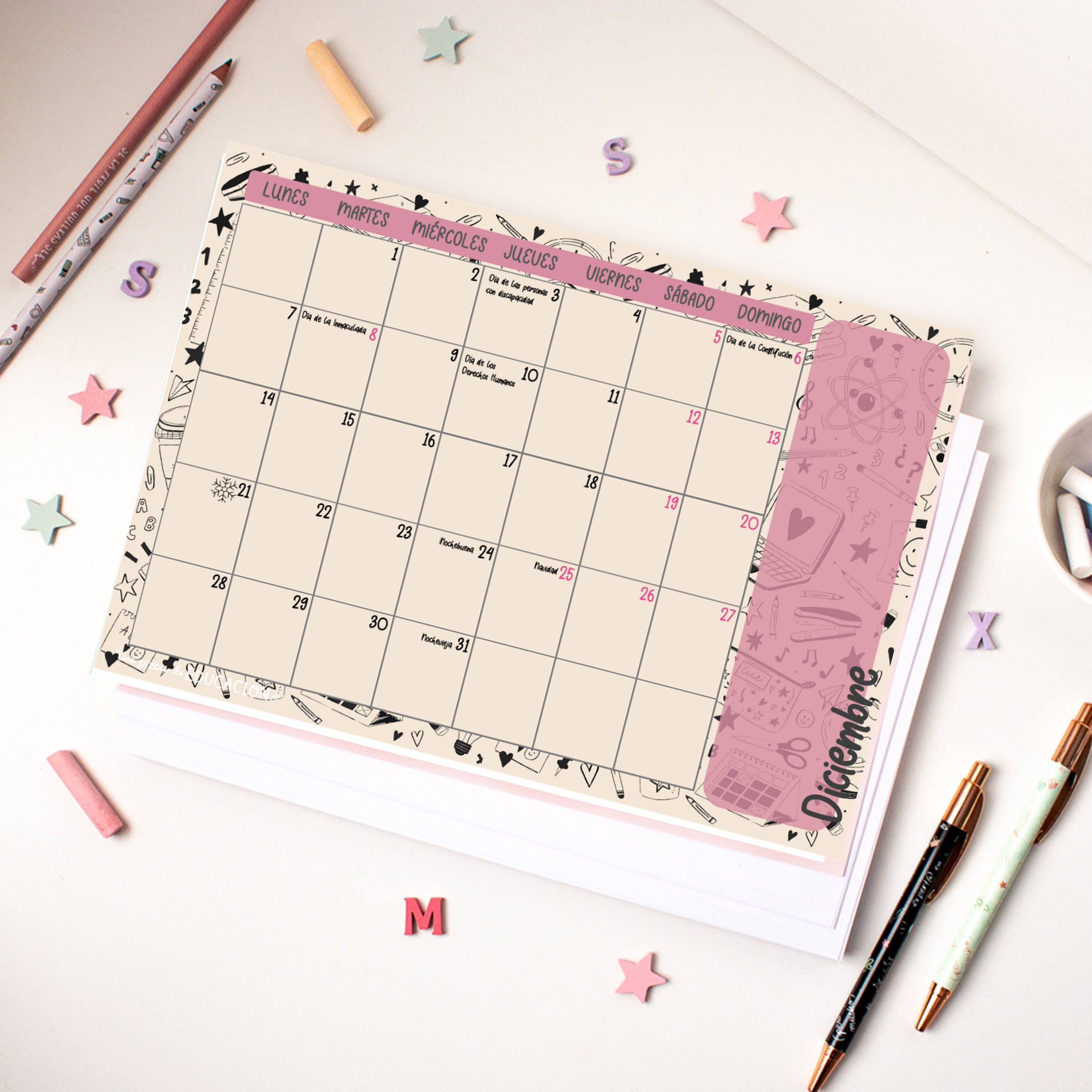 Calendario- planning DESCARGABLE 2026/2027 - Imagen 4