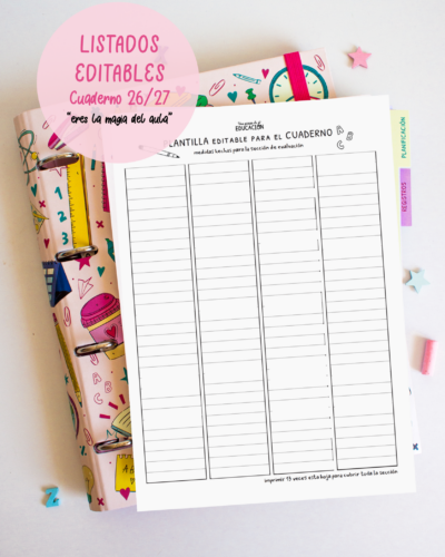 Listados editables cuaderno 26/27