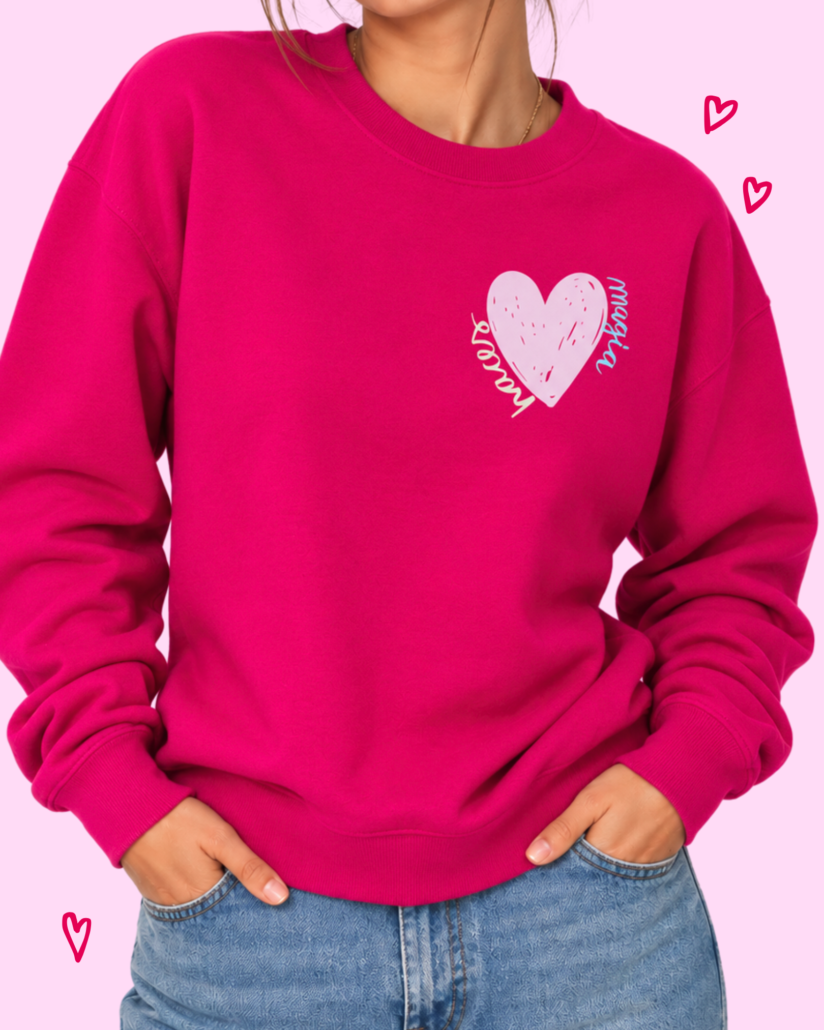 sudadera fucsia haces magia